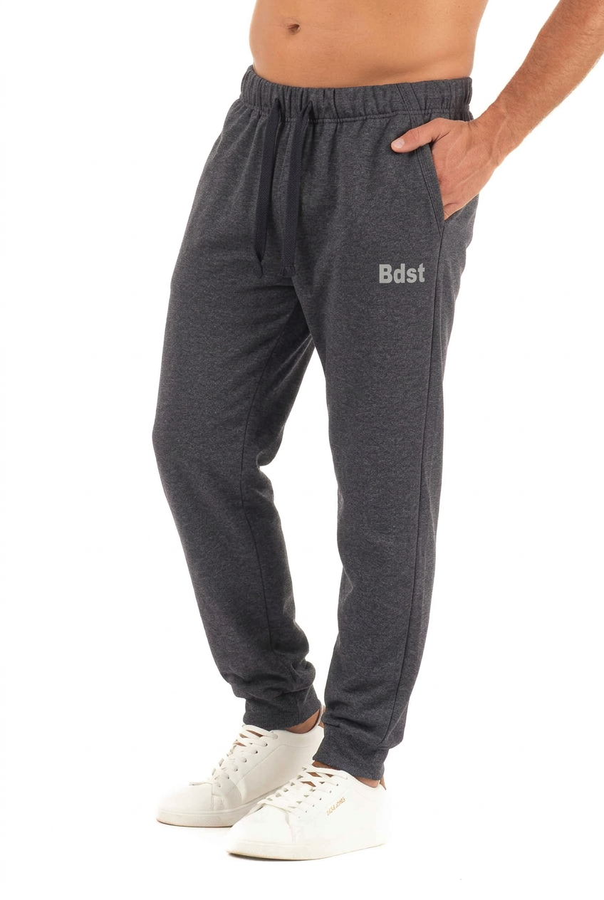 Ανδρικό παντελόνι λεπτή φόρμα με λάστιχο (Ανθρακί)