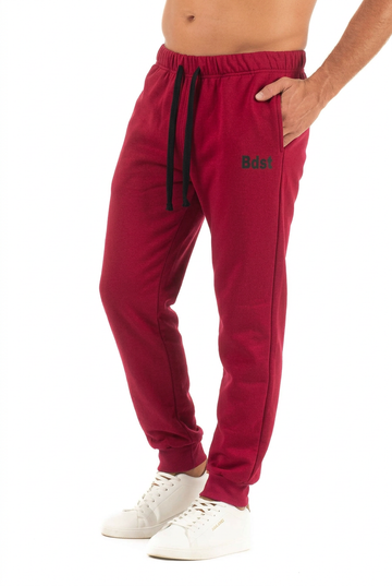 Ανδρικό παντελόνι λεπτή φόρμα με λάστιχο (Μπορντό)