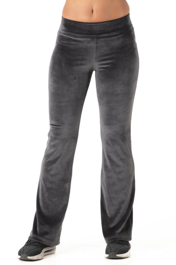 Γυναικείο παντελόνι καμπάνα βελούδο ελαστικό (Μολυβί)