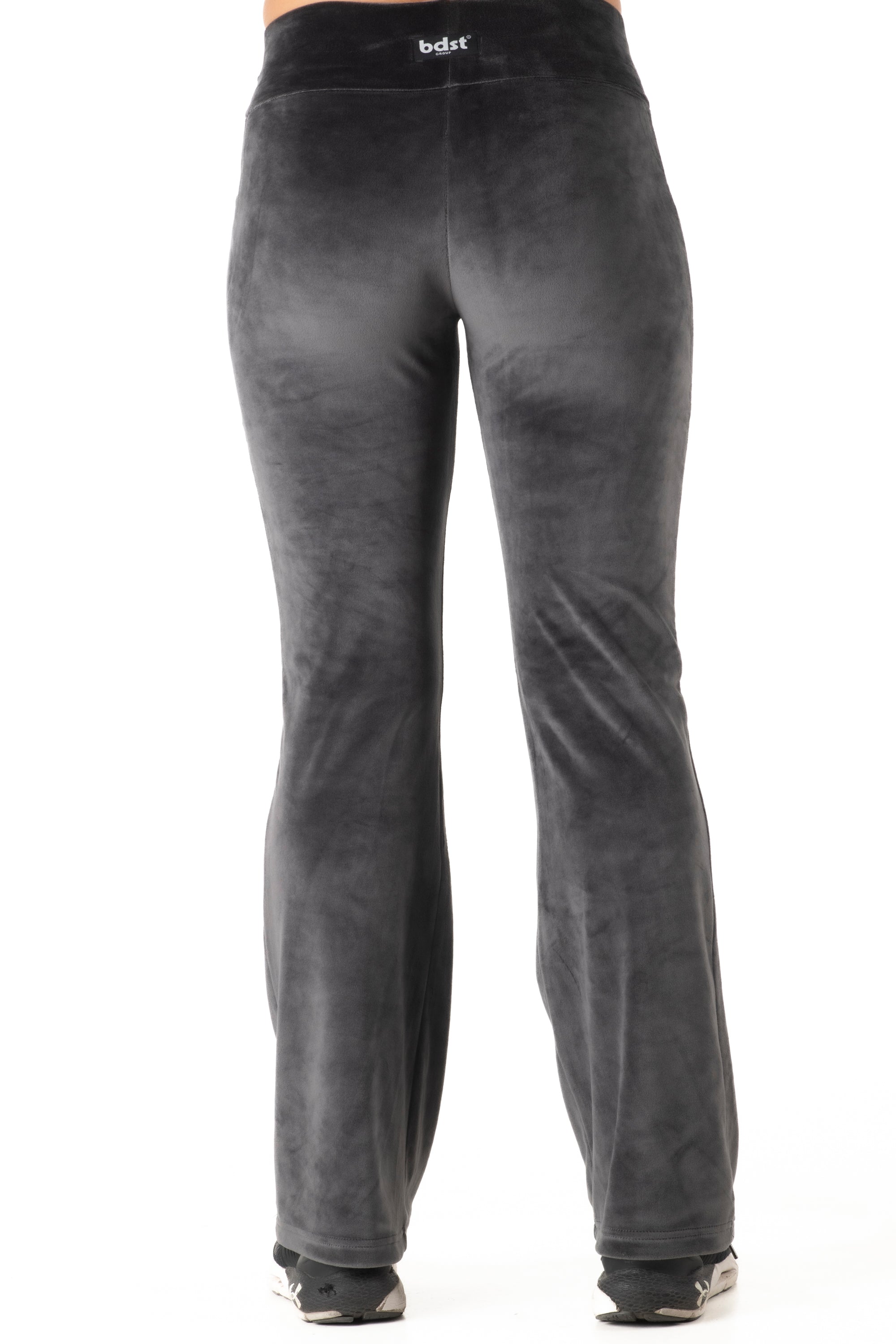 Γυναικείο παντελόνι καμπάνα βελούδο ελαστικό (Μολυβί)