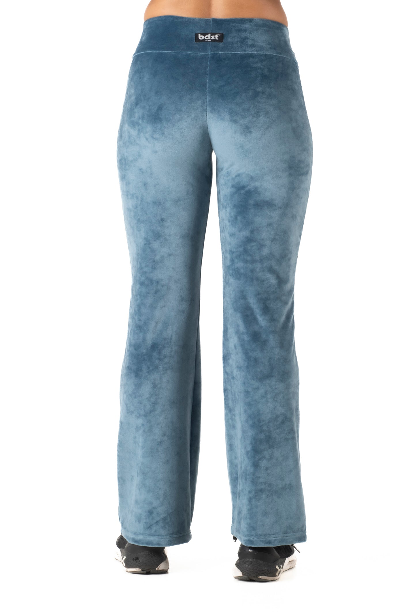 Γυναικείο παντελόνι καμπάνα βελούδο ελαστικό (Σιέλ)