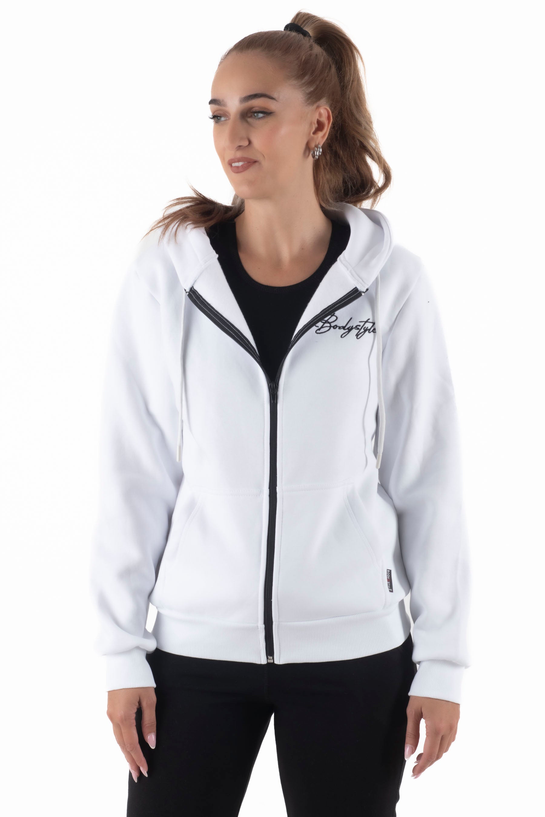 Γυναικεία ζακέτα με κουκούλα φούτερ