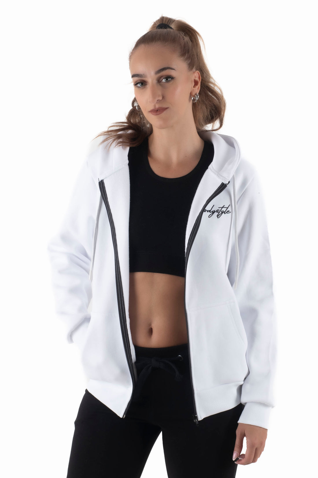 Γυναικεία ζακέτα με κουκούλα φούτερ