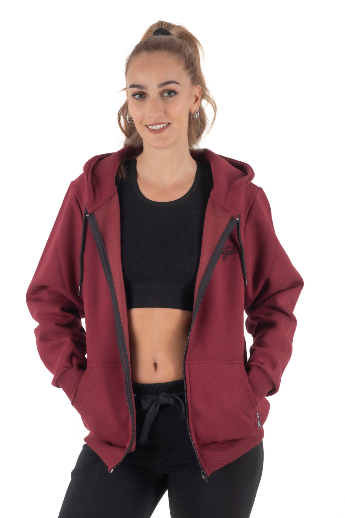 Γυναικεία ζακέτα με κουκούλα φούτερ