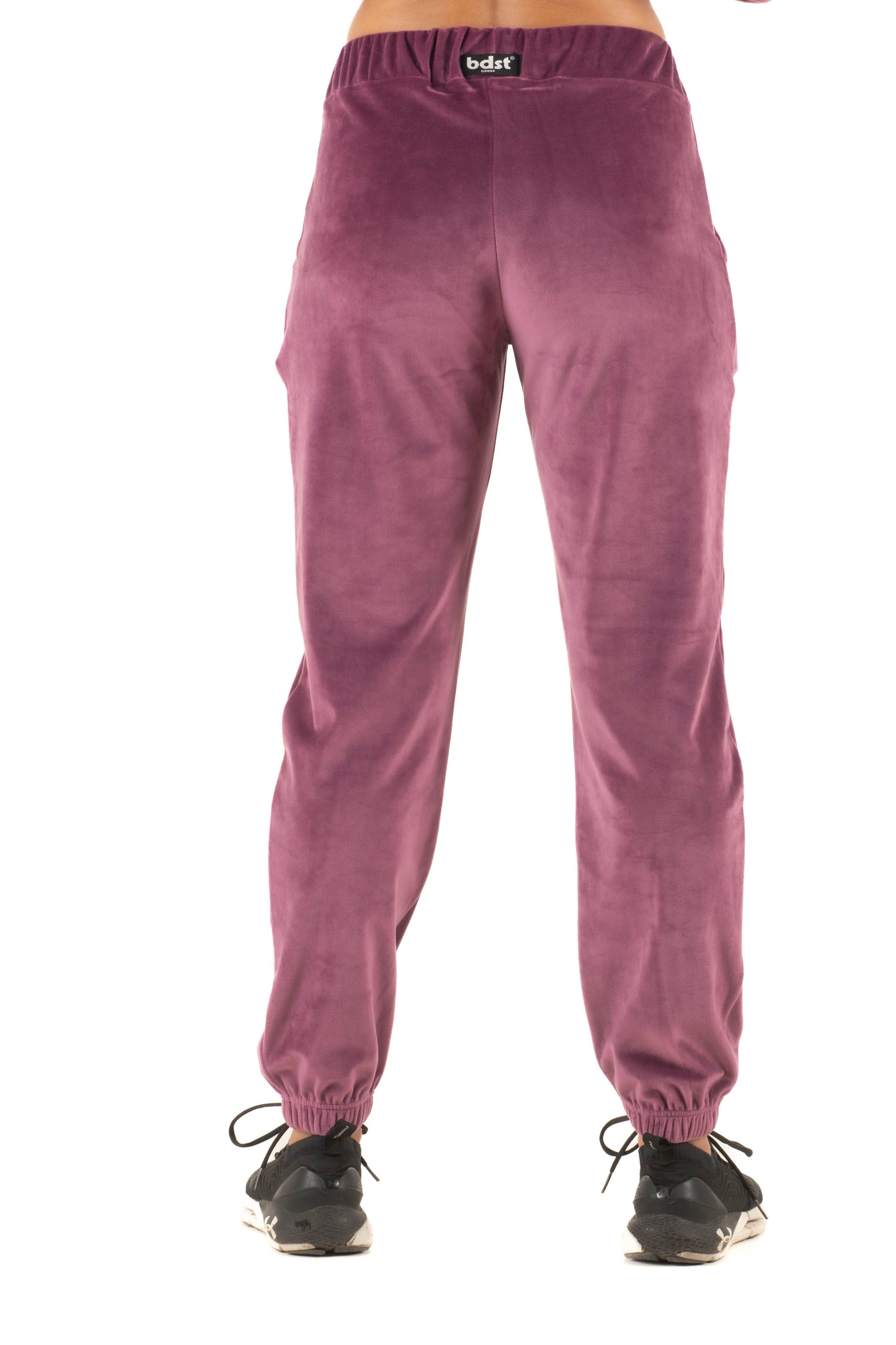 Γυναικείο παντελόνι βελούδο με λάστιχο (Ματζέντα)