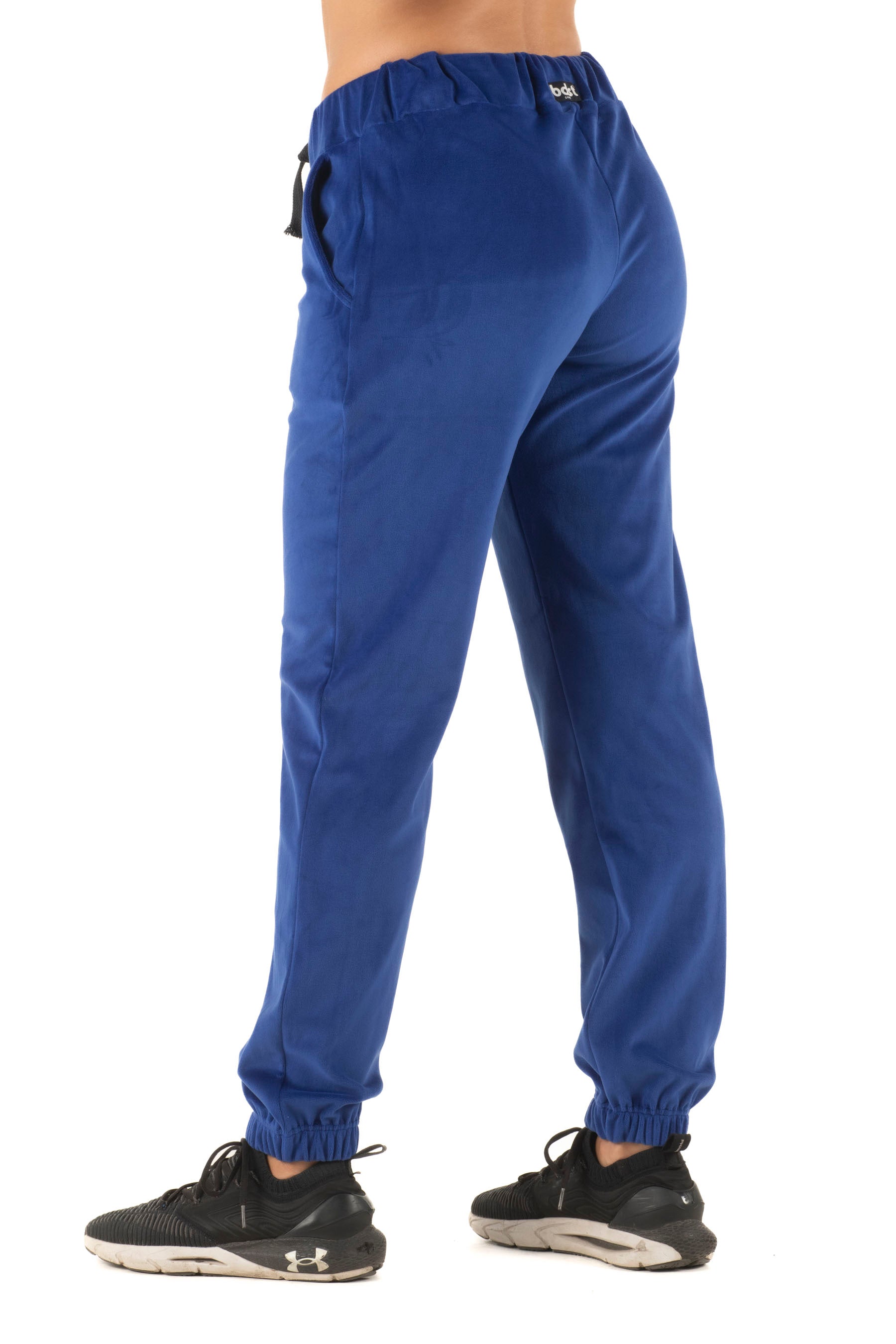 Γυναικείο παντελόνι βελούδο με λάστιχο (Μπλε ρουά)