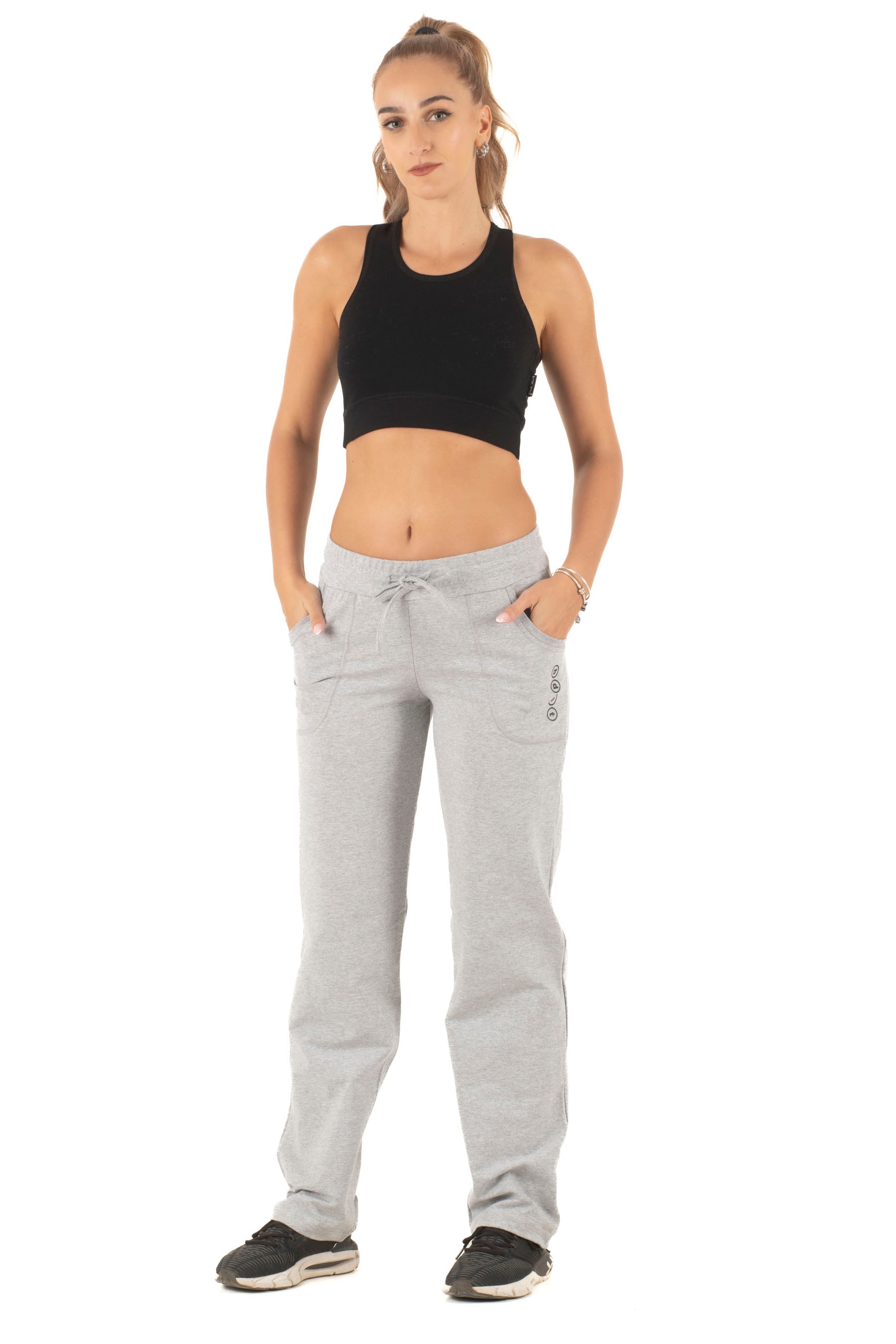 Γυναικείο παντελόνι μονόχρωμο (Γκρι)