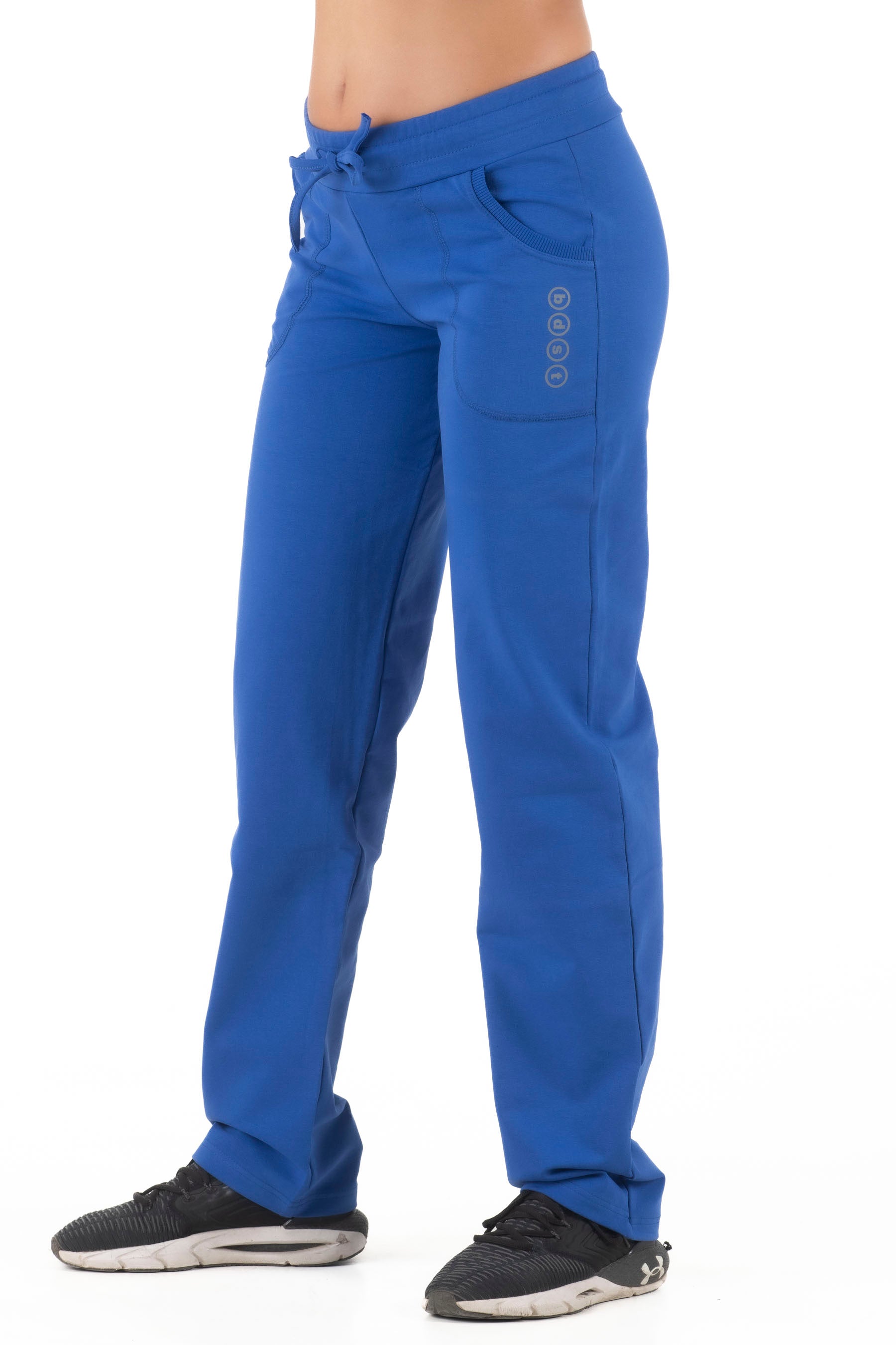 Γυναικείο παντελόνι μονόχρωμο (Μπλε ρουά)