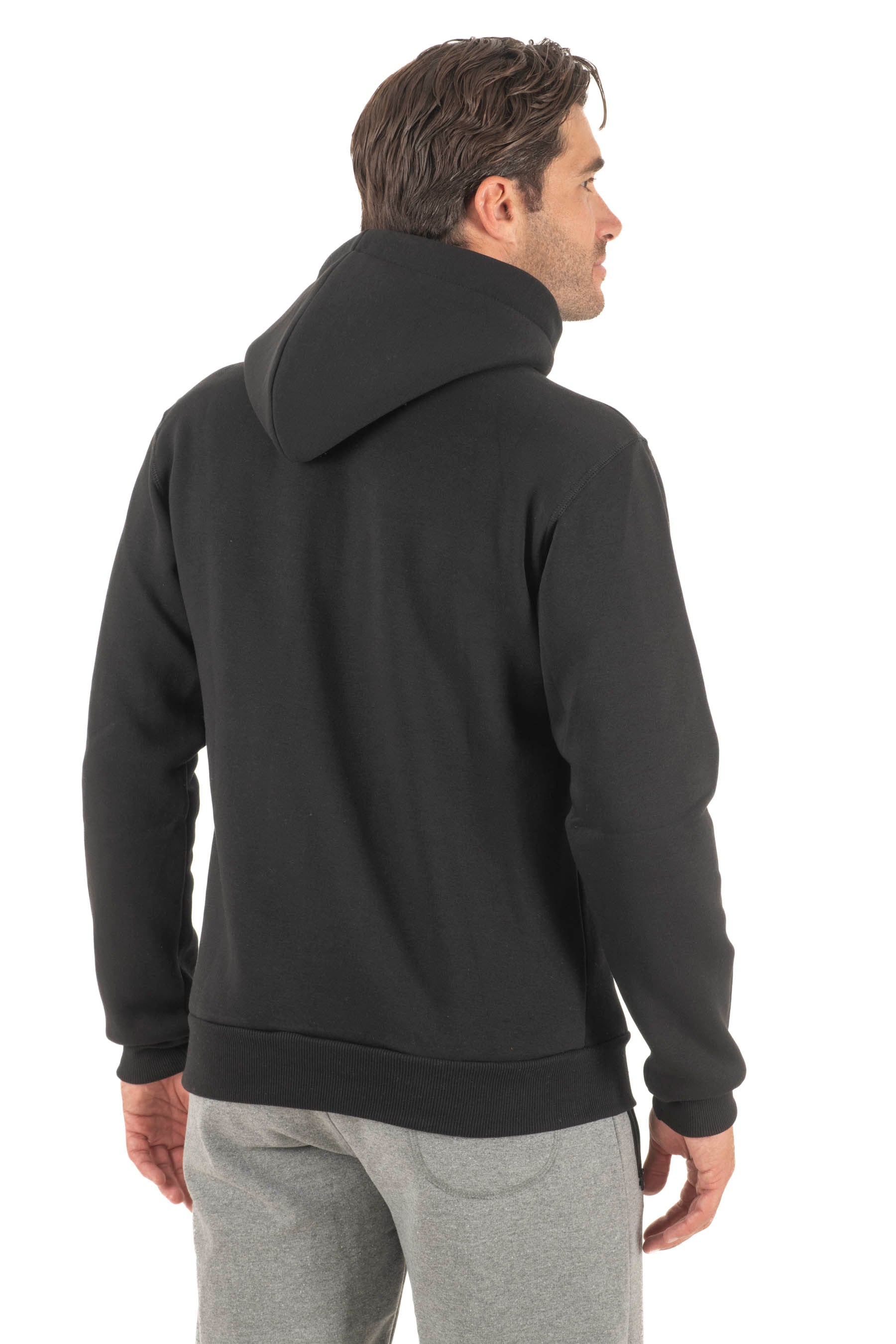 Ανδρική μπλούζα φούτερ με κουκούλα με στάμπα 3D (Μαύρο)