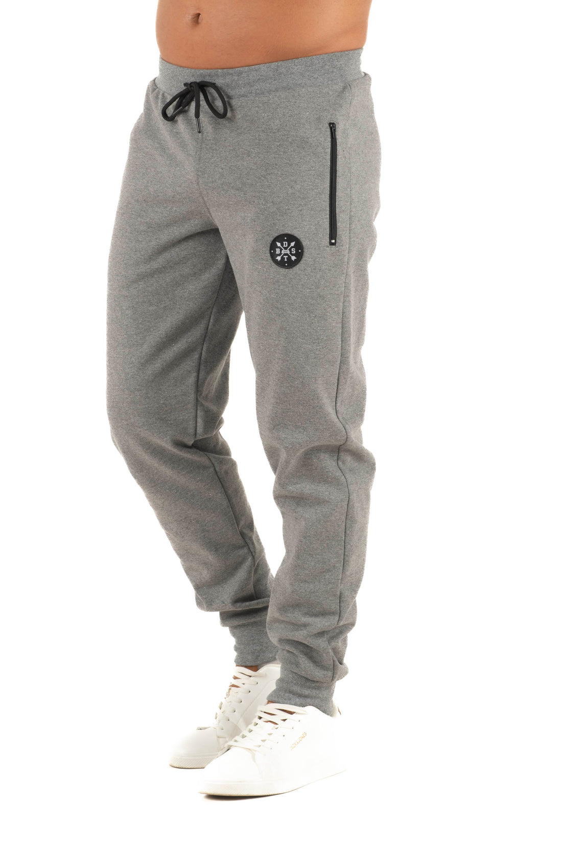 Ανδρικό παντελόνι λάστιχο με φερμουάρ (Γκρι)