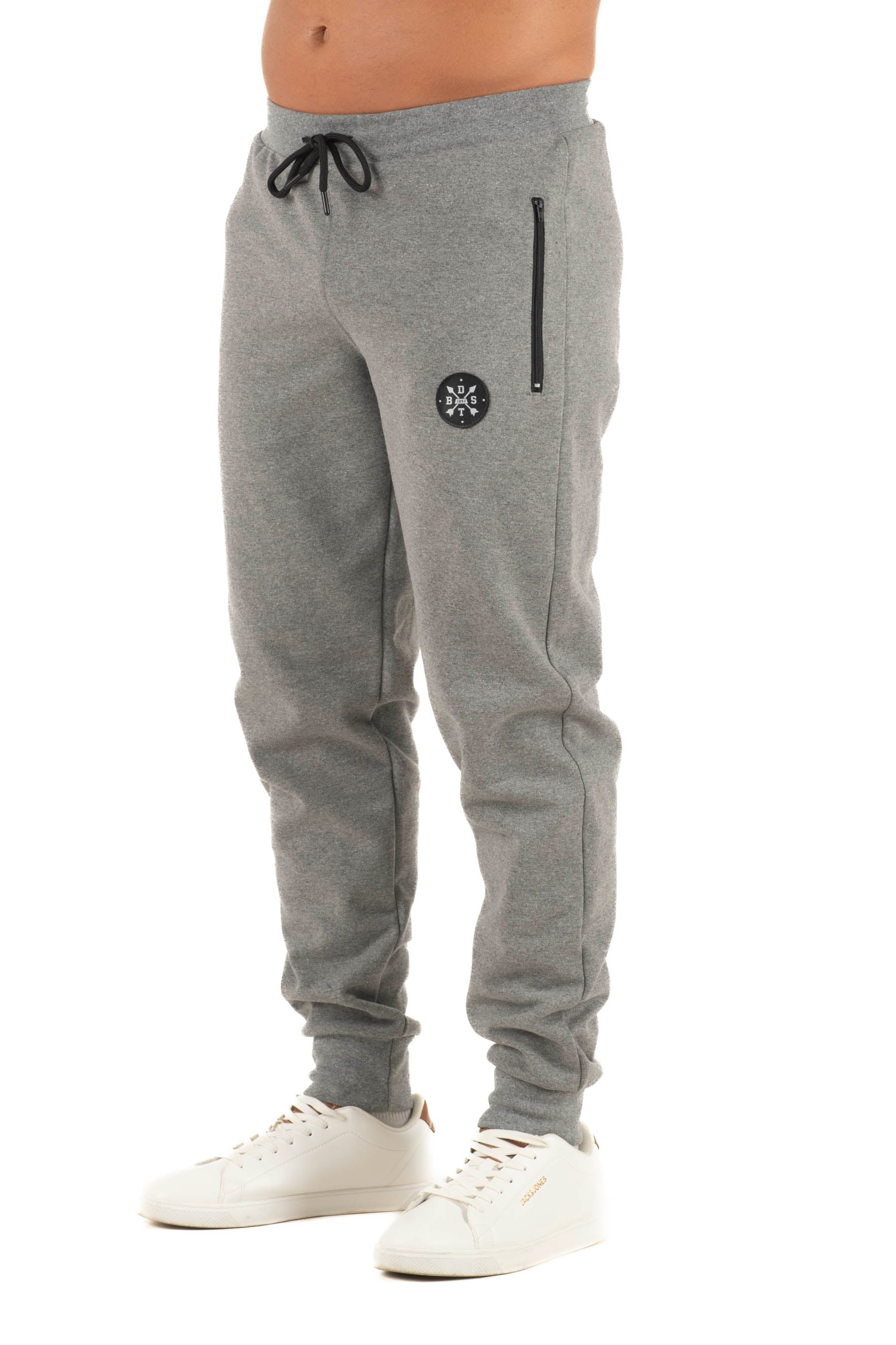 Ανδρικό παντελόνι λάστιχο με φερμουάρ (Γκρι)