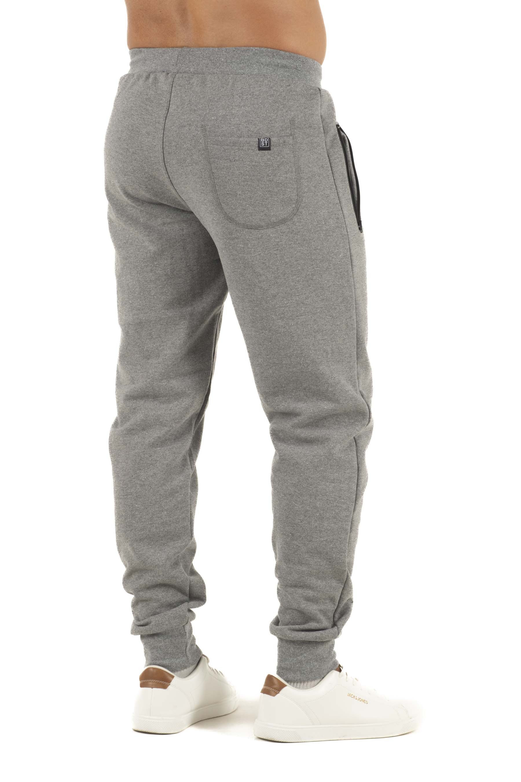 Ανδρικό παντελόνι λάστιχο με φερμουάρ (Γκρι)