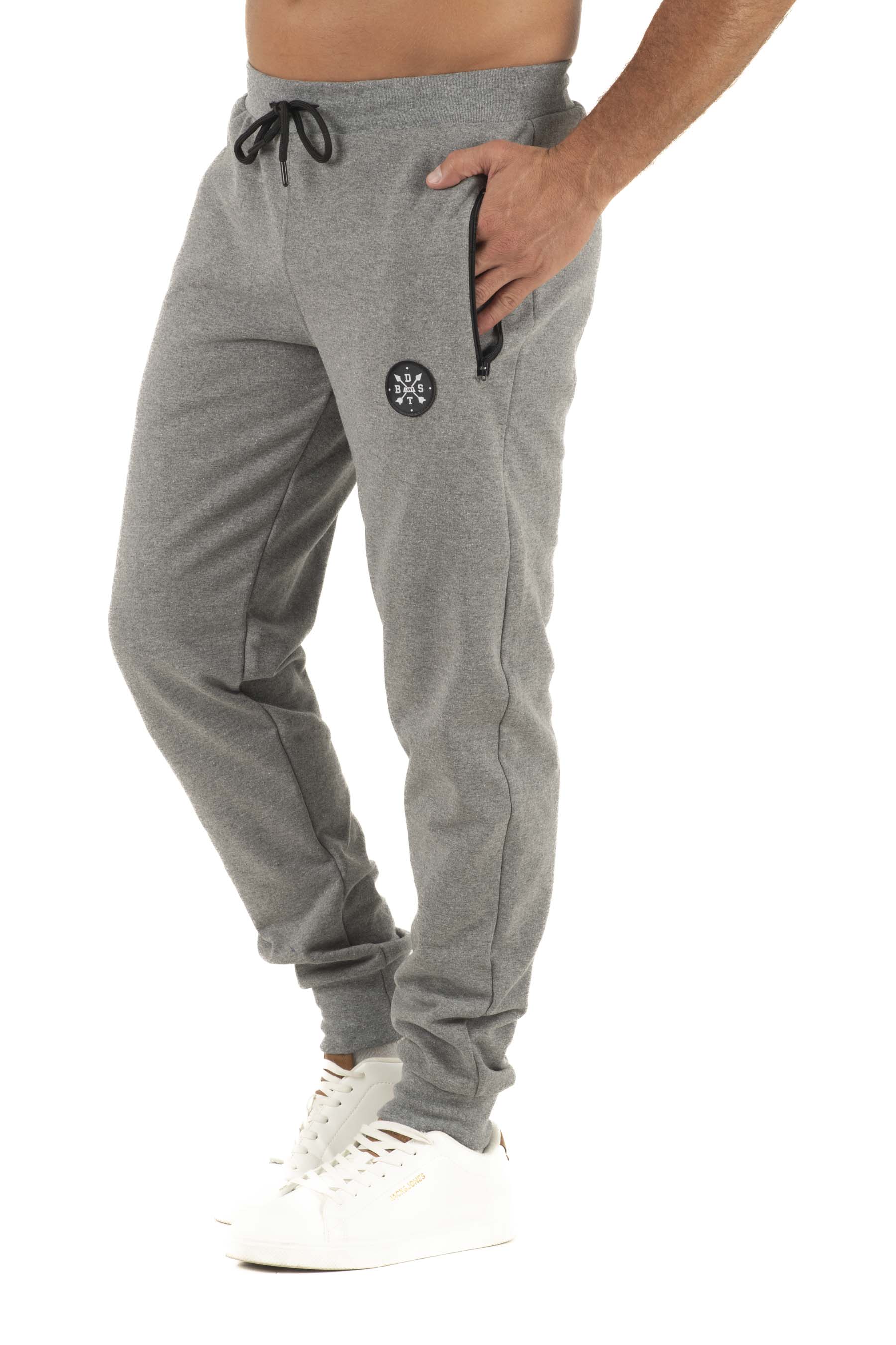 Ανδρικό παντελόνι λάστιχο με φερμουάρ (Γκρι)