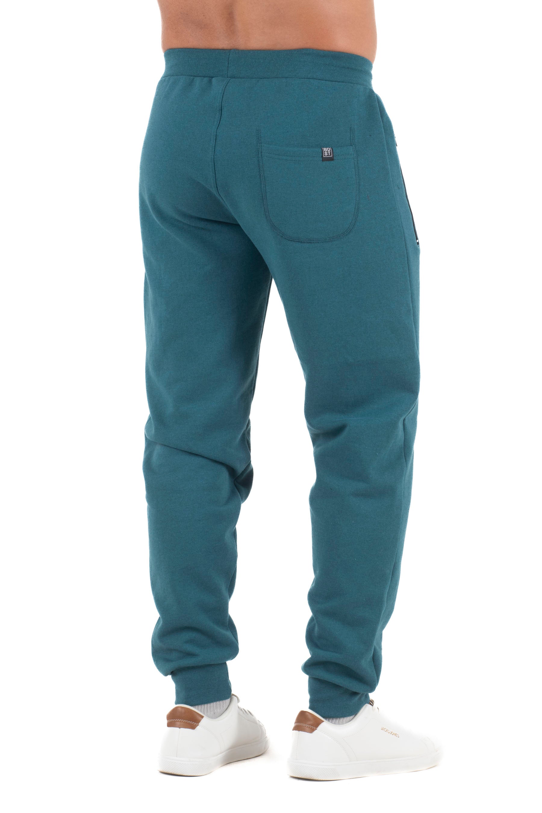 Ανδρικό παντελόνι λάστιχο με φερμουάρ (Πετρόλ)