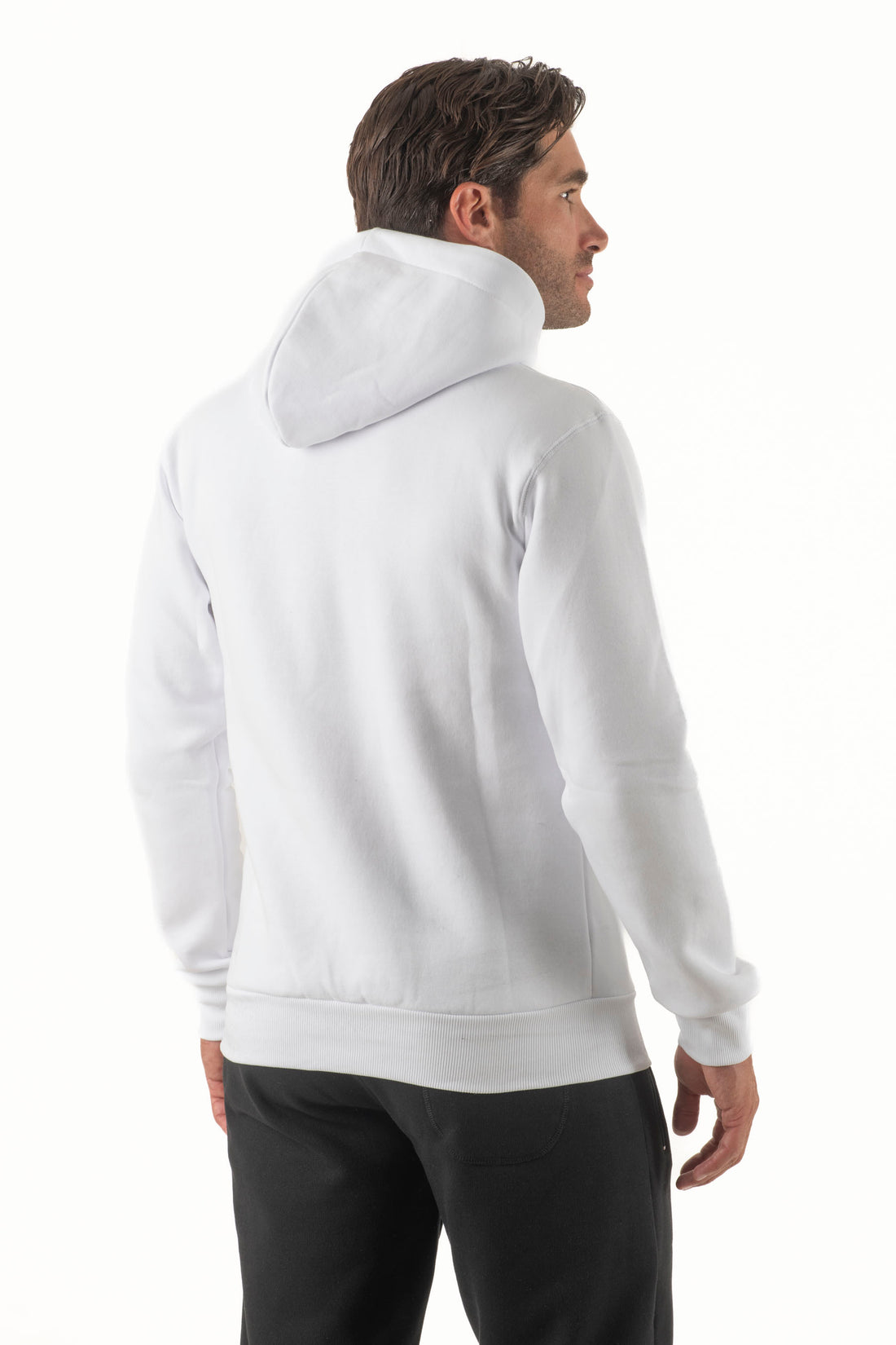 Ανδρική μπλούζα φούτερ με κουκούλα με στάμπα 3D (Άσπρο)