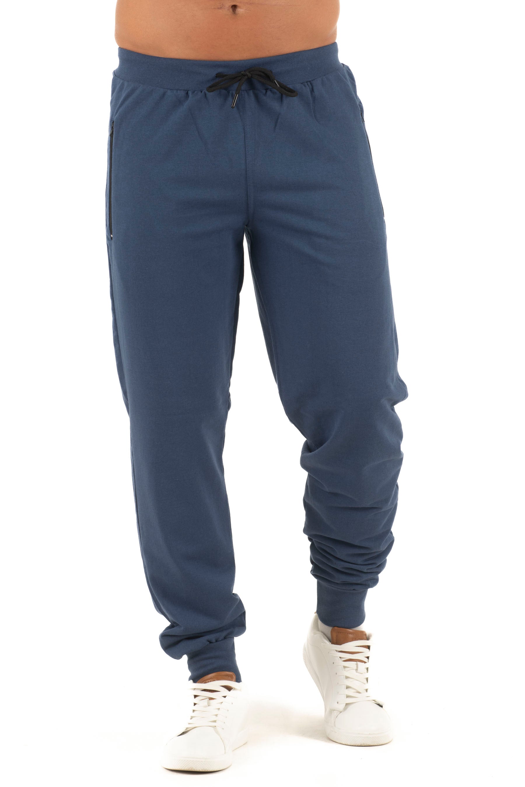 Ανδρικό παντελόνι λάστιχο με φερμουάρ (Indigo)