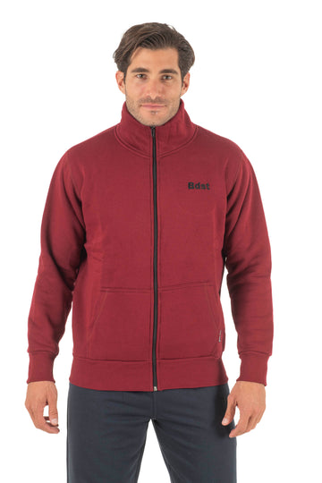 Ανδρική ζακέτα γιακά φούτερ τρίκλωνη