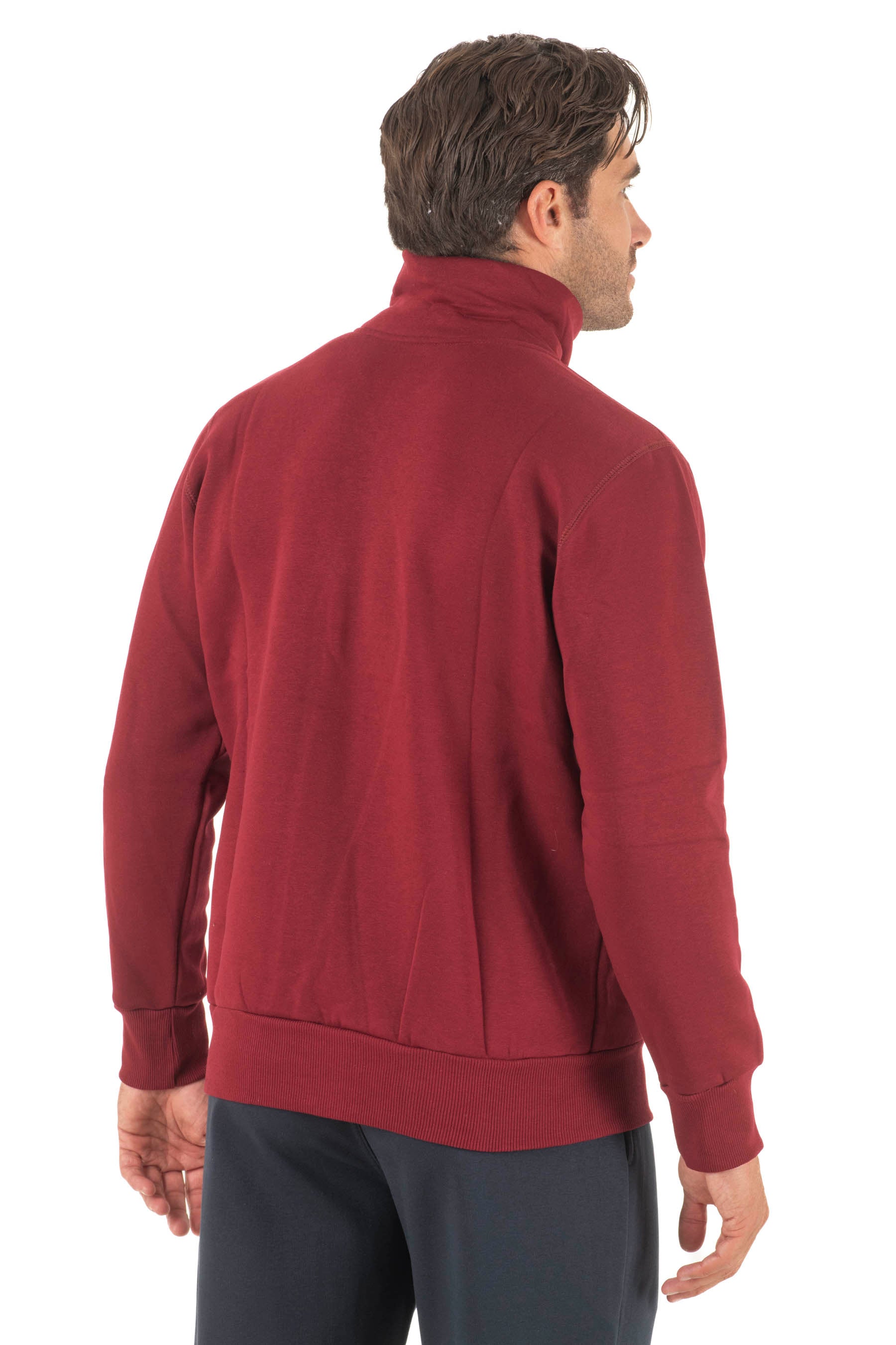 Ανδρική ζακέτα γιακά φούτερ τρίκλωνη