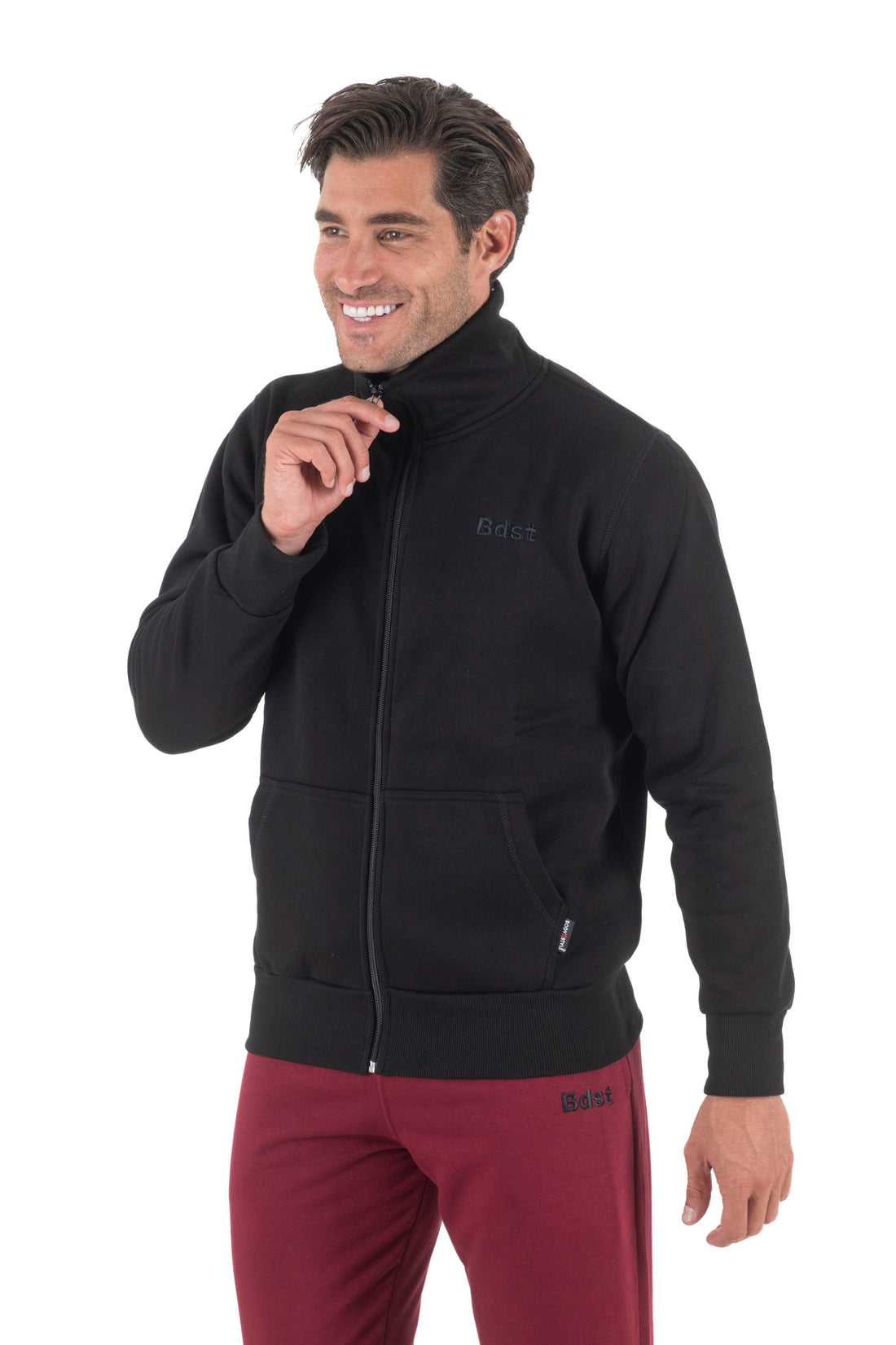 Ανδρική ζακέτα γιακά φούτερ τρίκλωνη