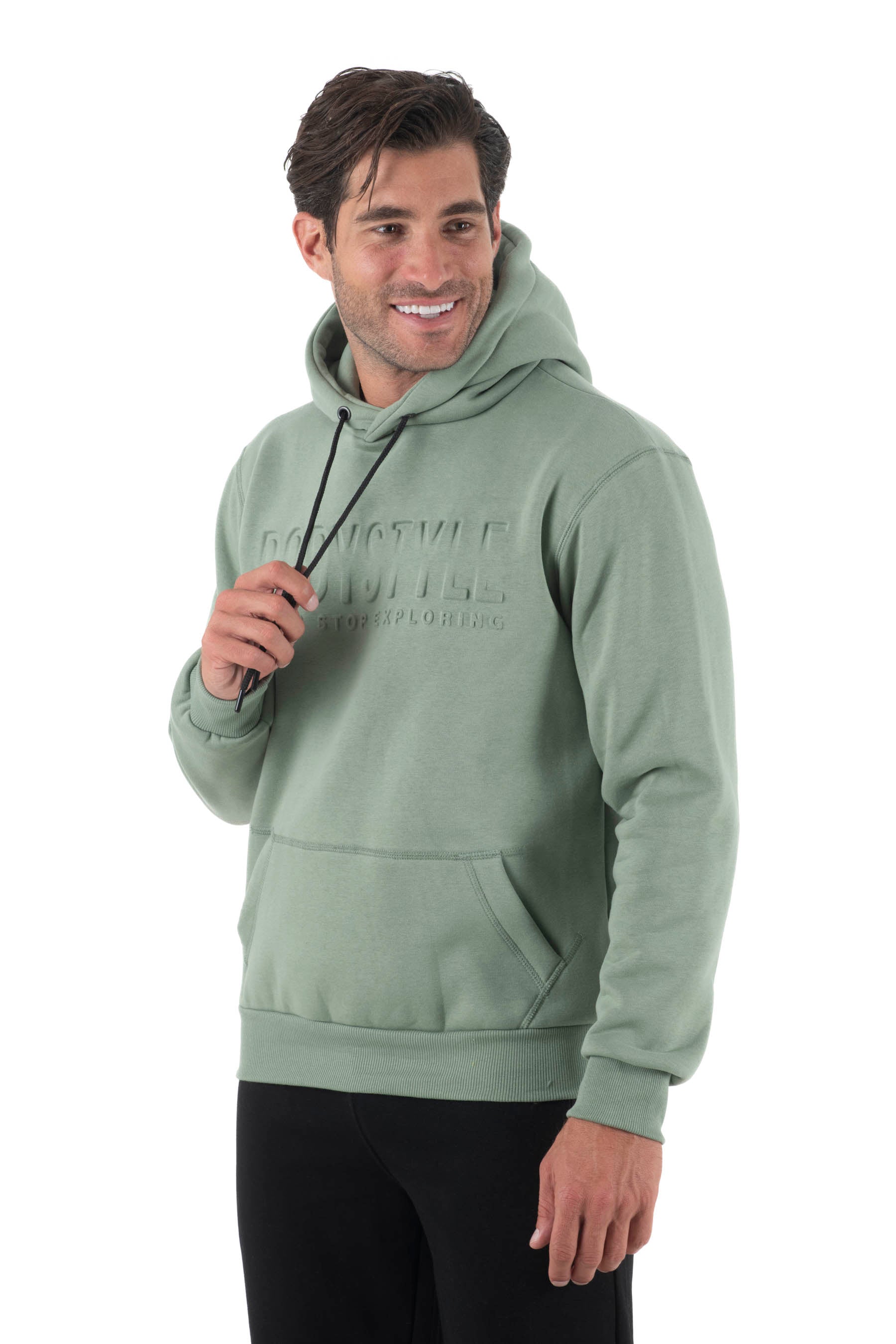 Ανδρική μπλούζα φούτερ με κουκούλα με στάμπα 3D (Μέντα)