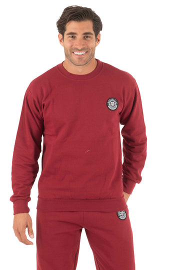 Ανδρική μπλούζα φούτερ κολλεγίου (Μπορντό)