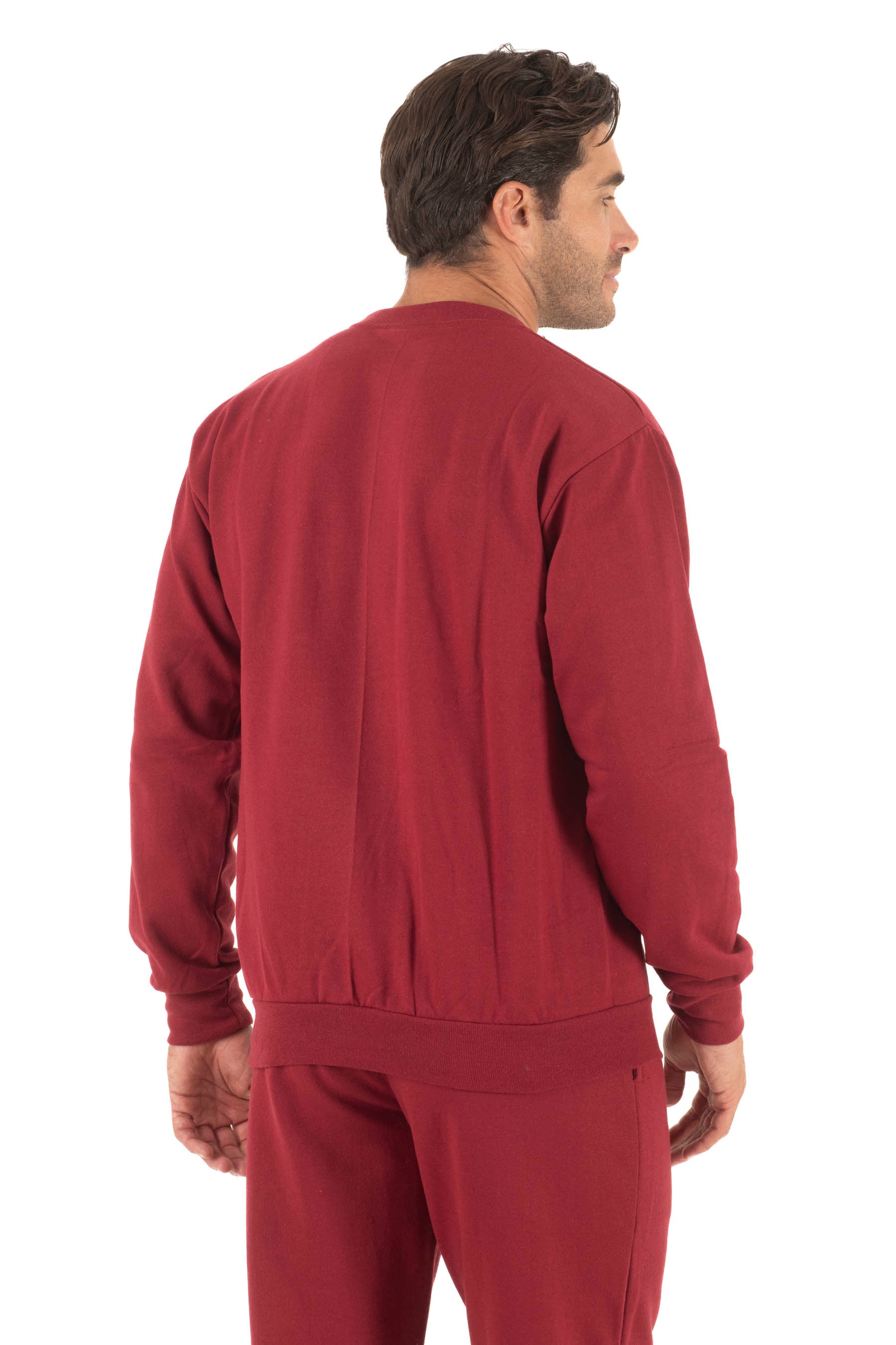 Ανδρική μπλούζα φούτερ κολλεγίου (Μπορντό)