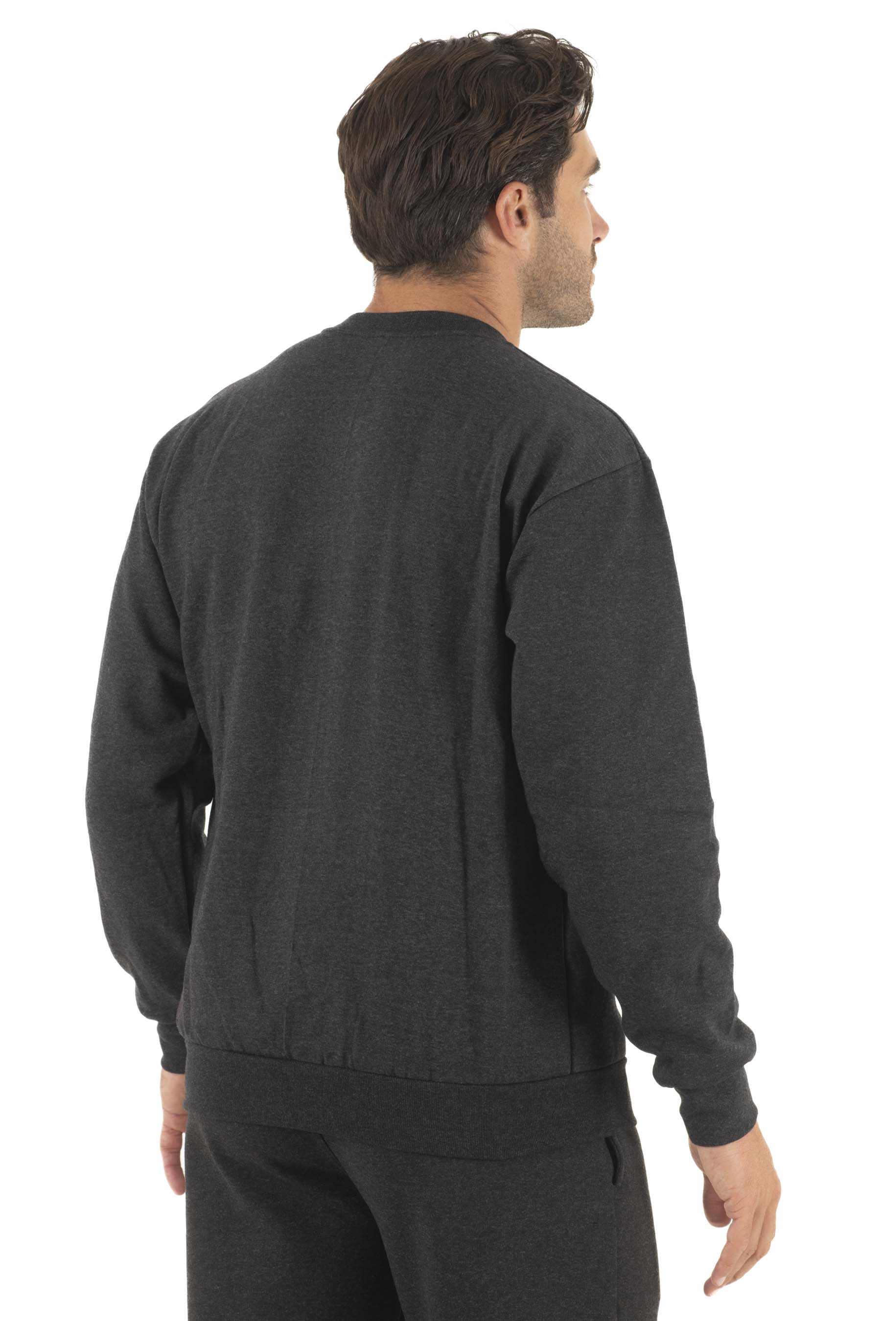 Ανδρική μπλούζα φούτερ κολλεγίου (Ανθρακί)