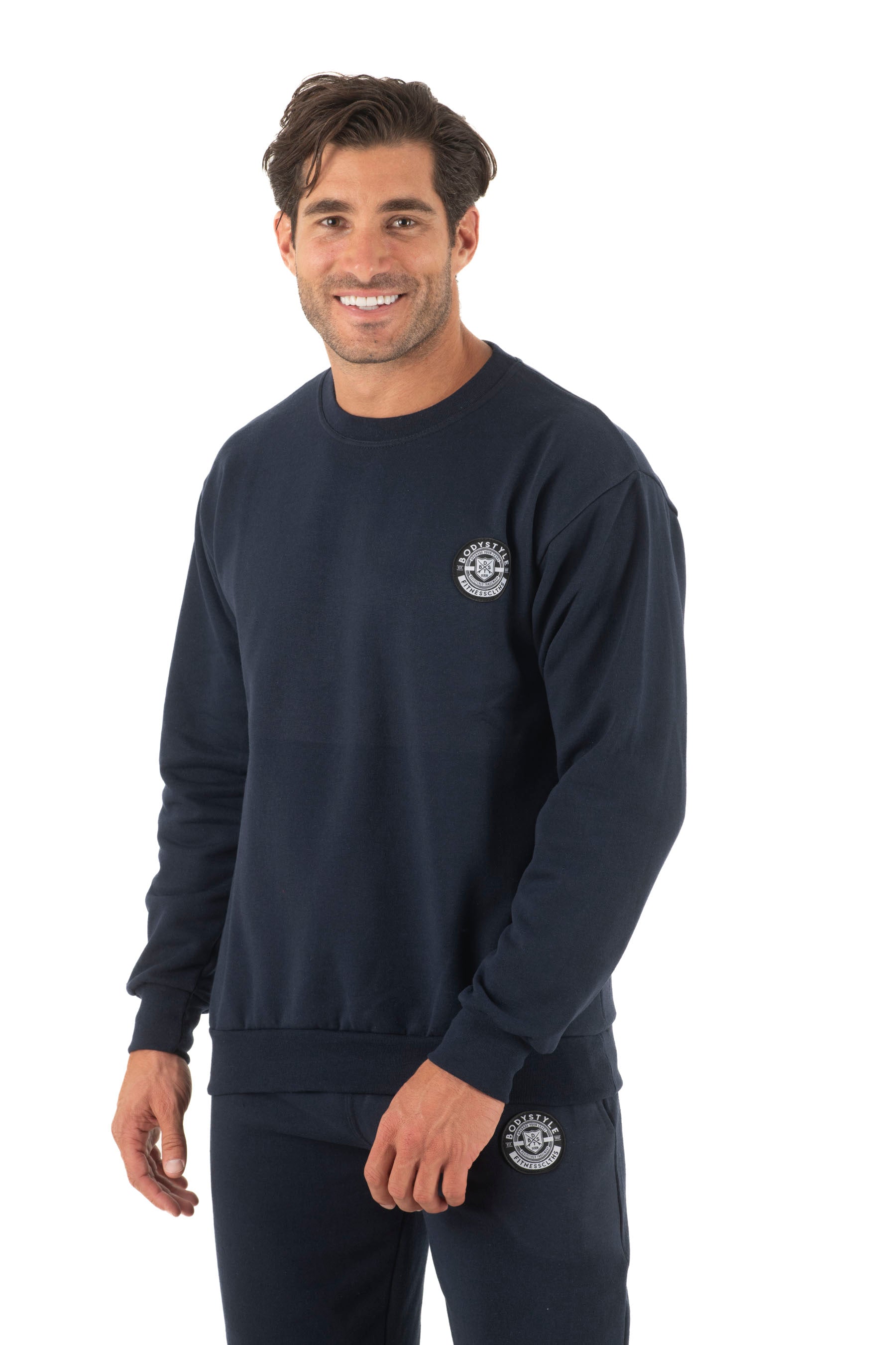 Ανδρική μπλούζα φούτερ κολλεγίου (Μπλε σκούρο)