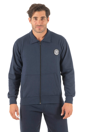 Ανδρική ζακέτα γιακά φούτερ δίκλωνη