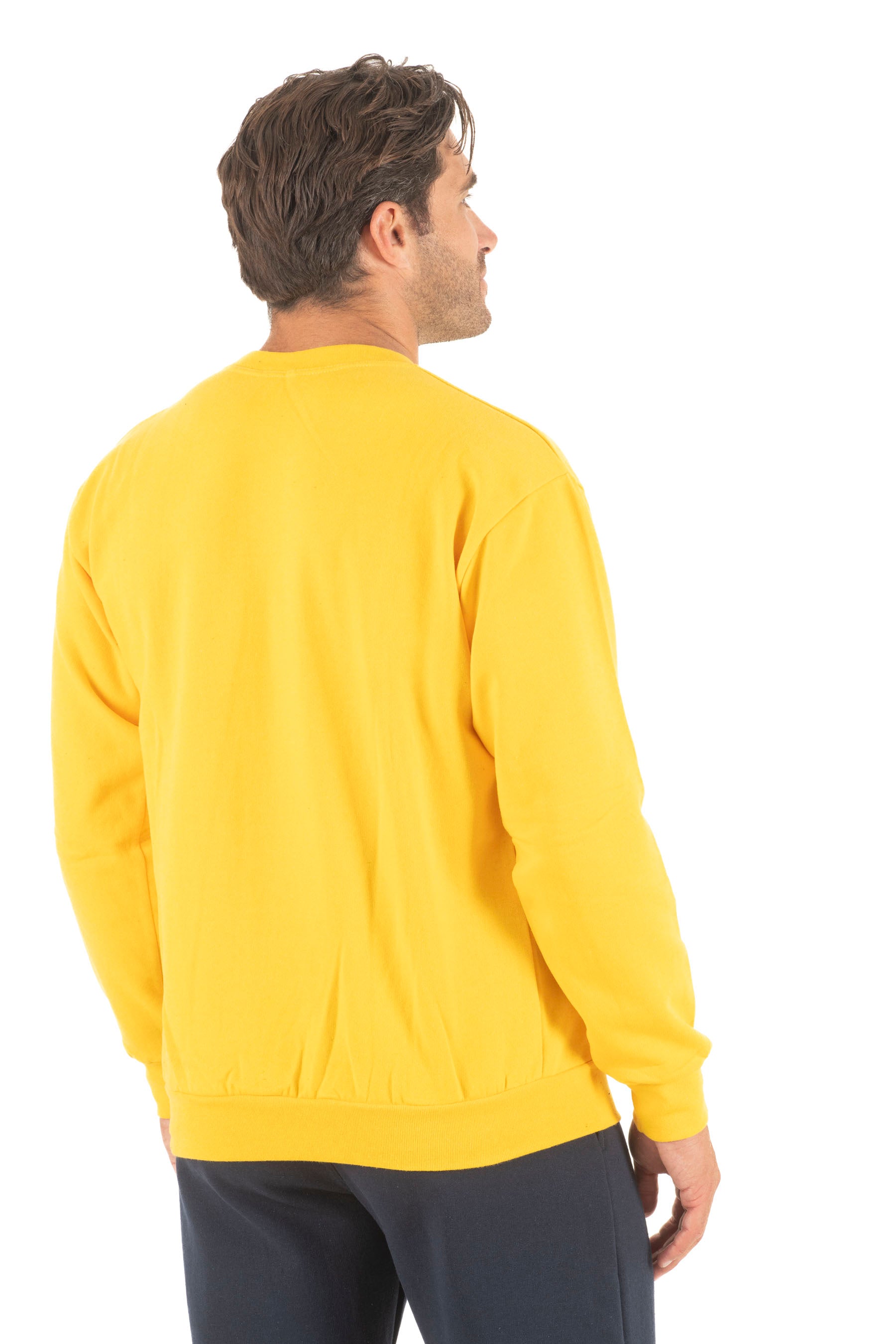 Ανδρική μπλούζα φούτερ κολλεγίου (Κίτρινο)