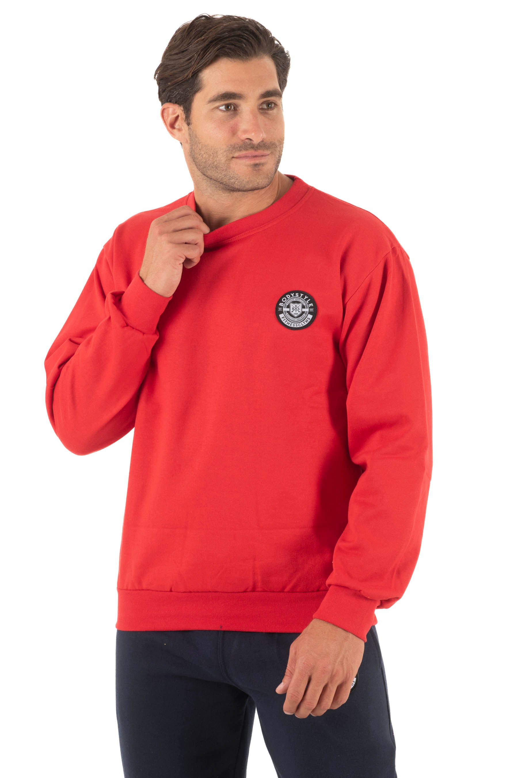 Ανδρική μπλούζα φούτερ κολλεγίου (Κόκκινο)