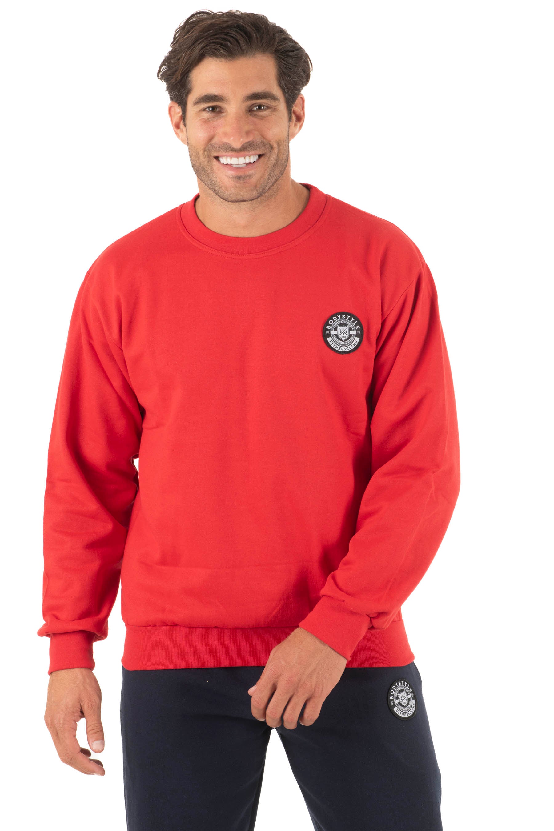 Ανδρική μπλούζα φούτερ κολλεγίου (Κόκκινο)