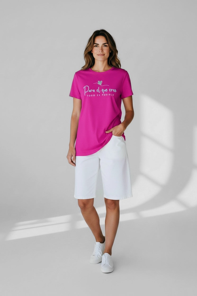 Γυναικείο T-Shirt (Φούξια)